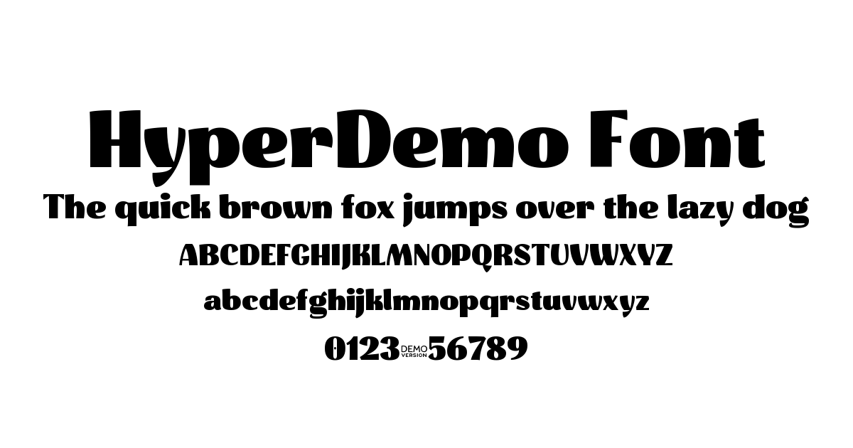 HyperDemo Font font preview