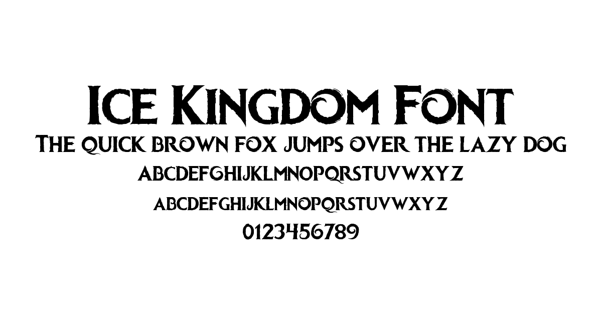 Ice Kingdom Font font preview