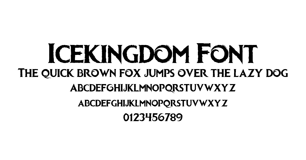 Icekingdom Font preview