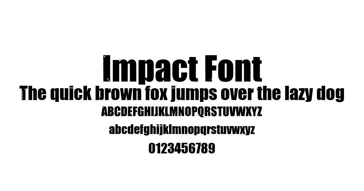 Impact Font preview