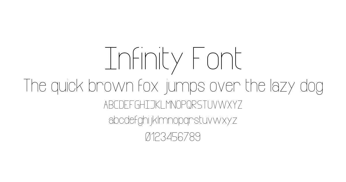 Infinity Font preview