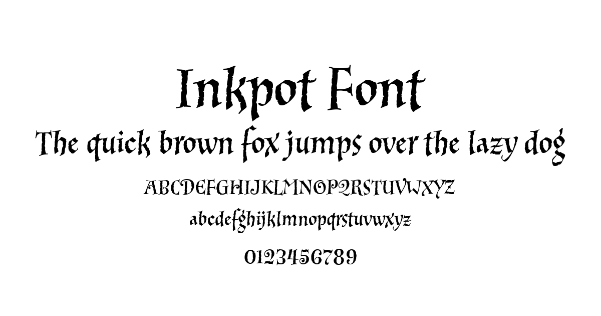 Inkpot Font preview