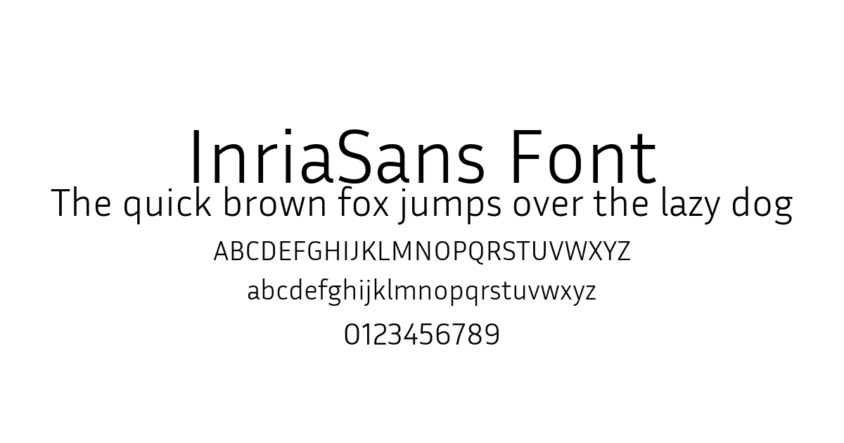 InriaSans Font font preview
