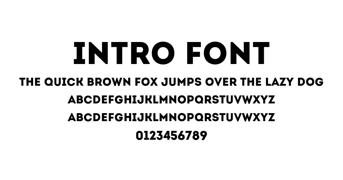 Intro Font font preview