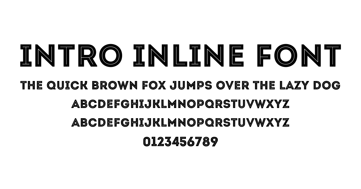 Intro Inline Font font preview