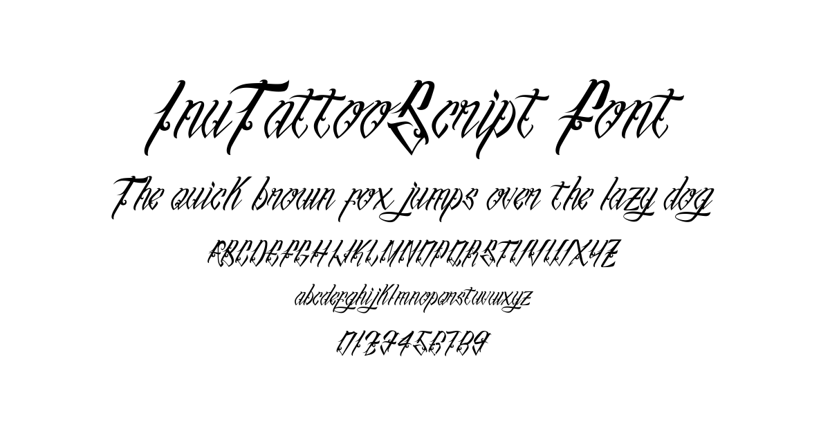 InuTattooScript Font font preview