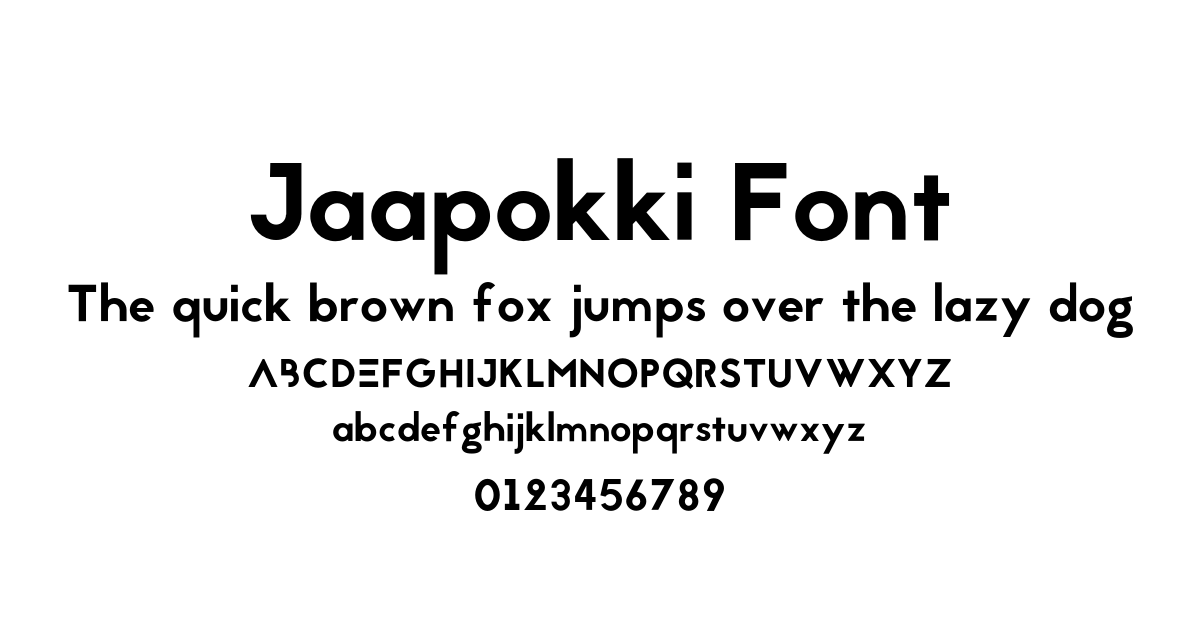 Jaapokki Font font preview