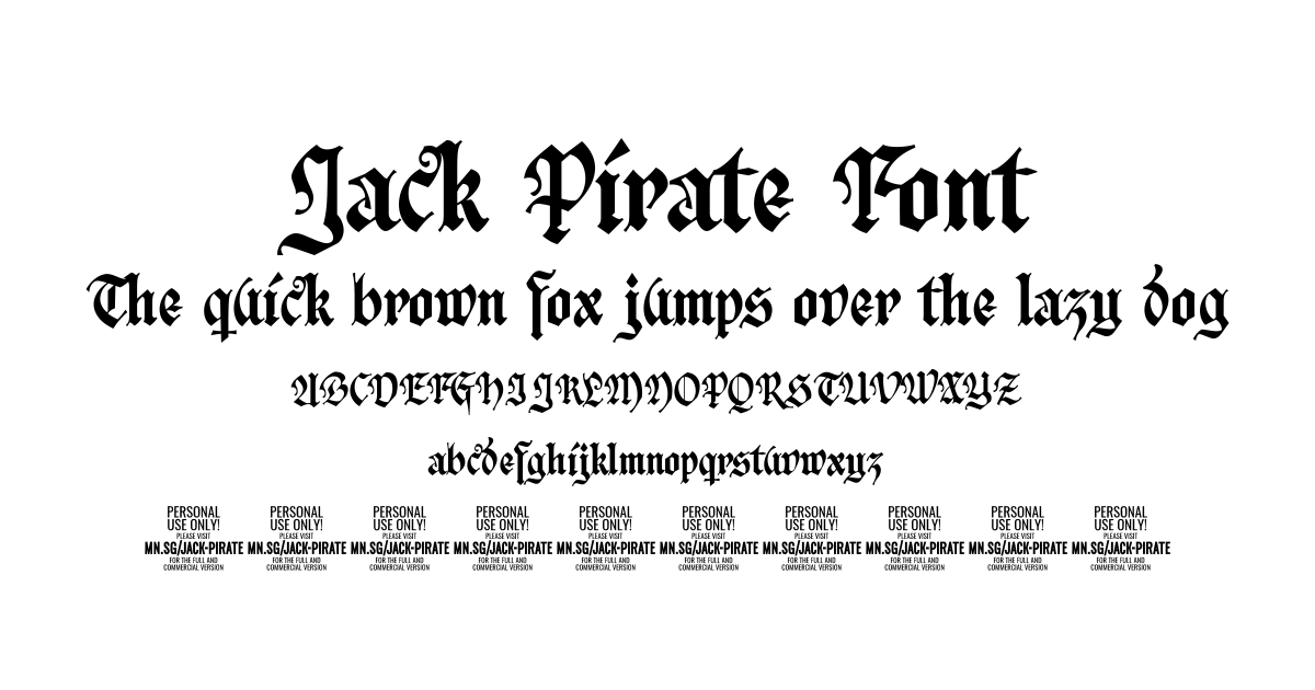 Jack Pirate Font preview