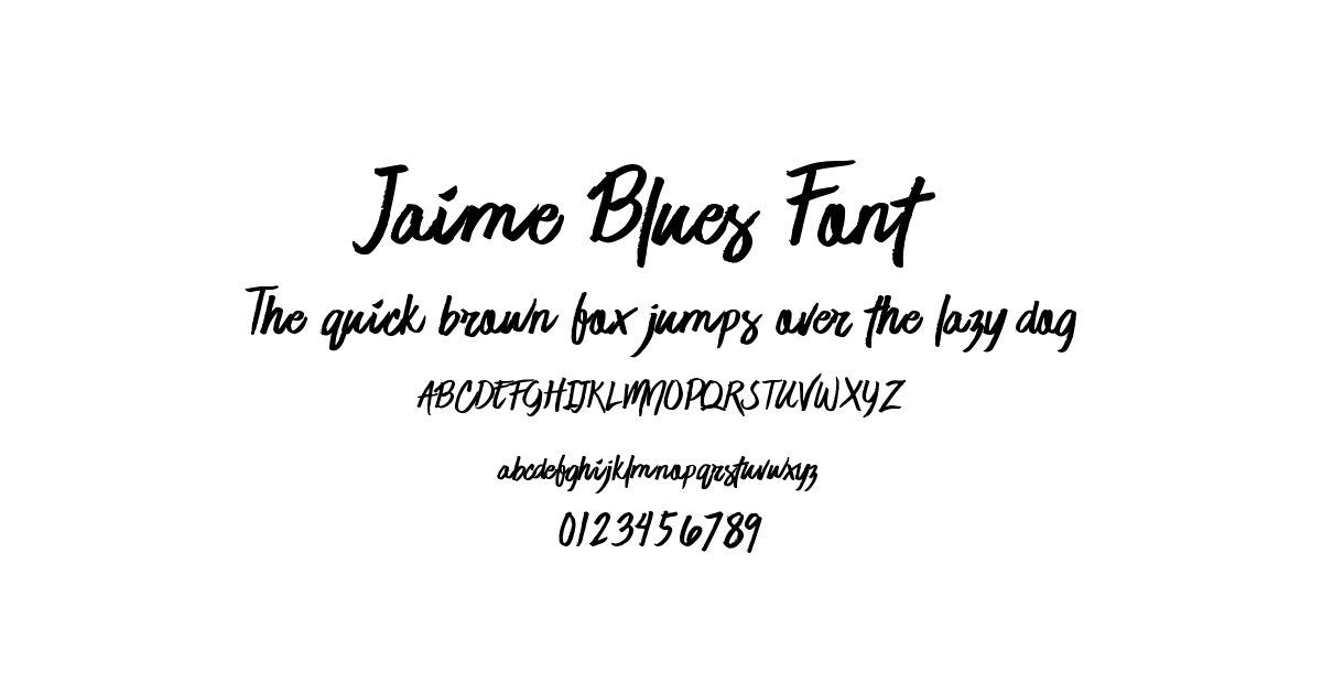 Jaime Blues Font font preview