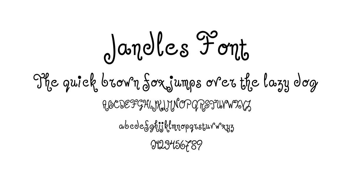 Jandles Font font preview