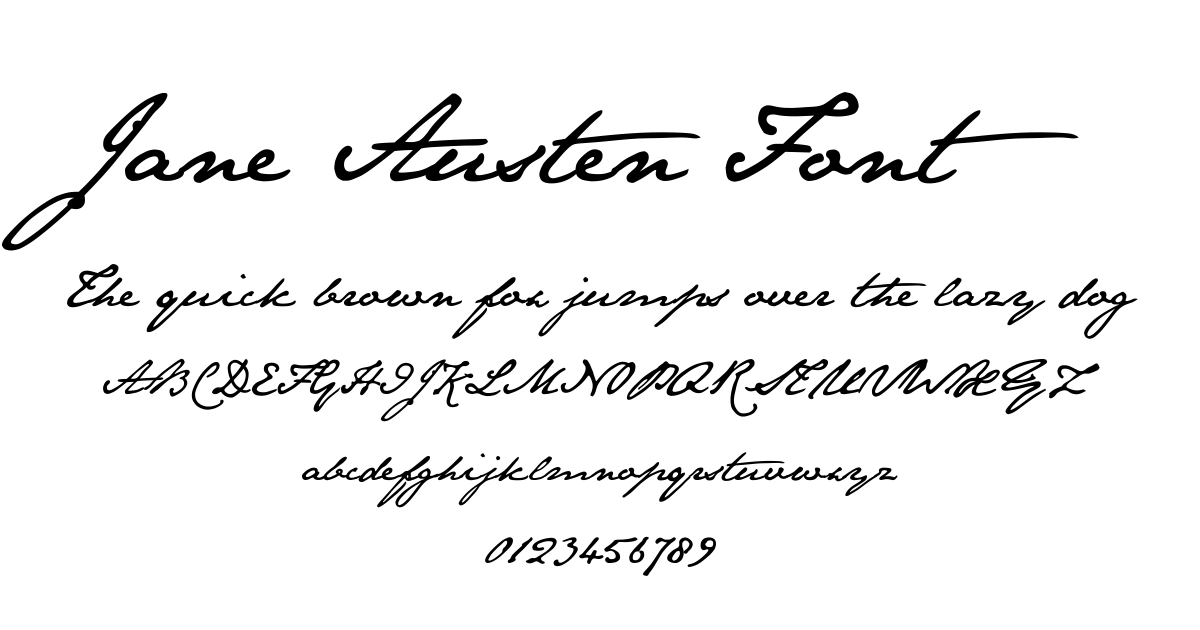 Jane Austen Font preview