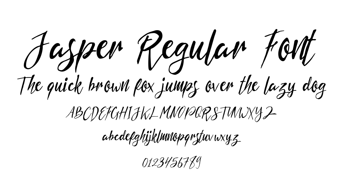 Jasper Regular Font font preview