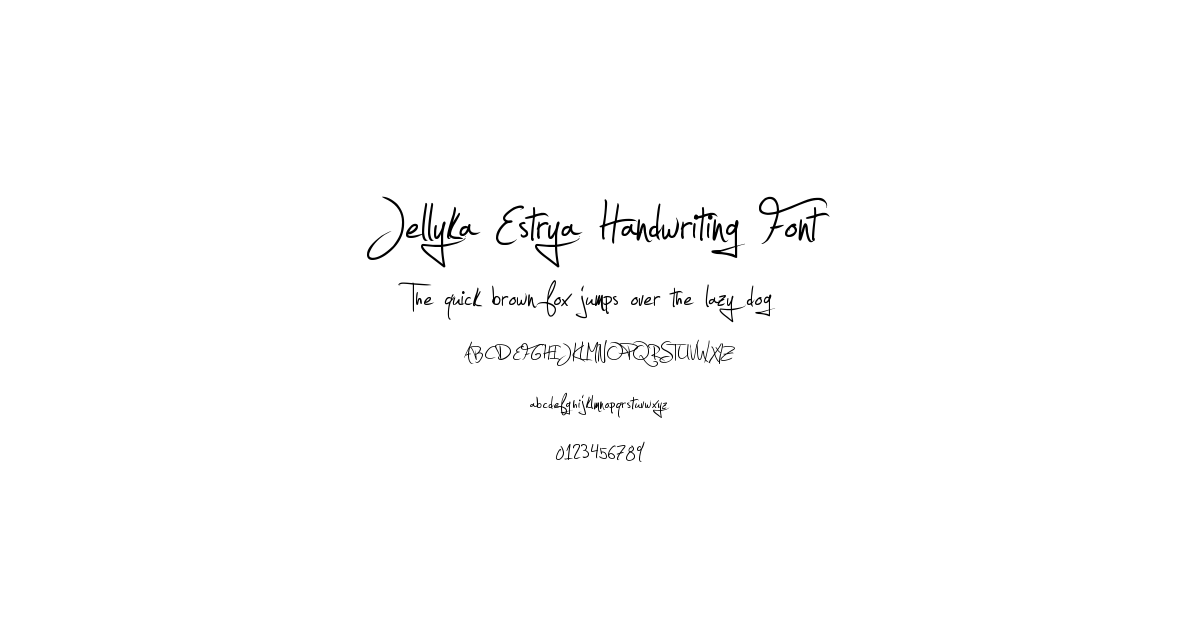 Jellyka Estrya Handwriting Font preview