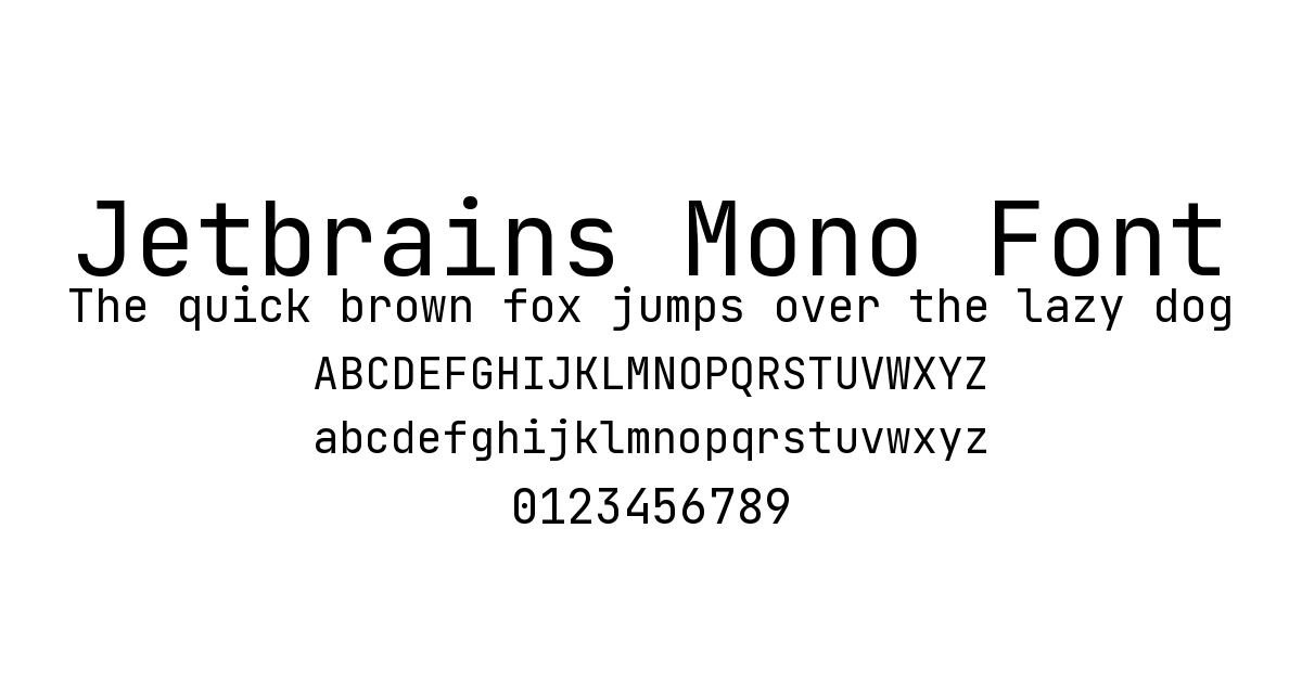 Jetbrains Mono Font preview