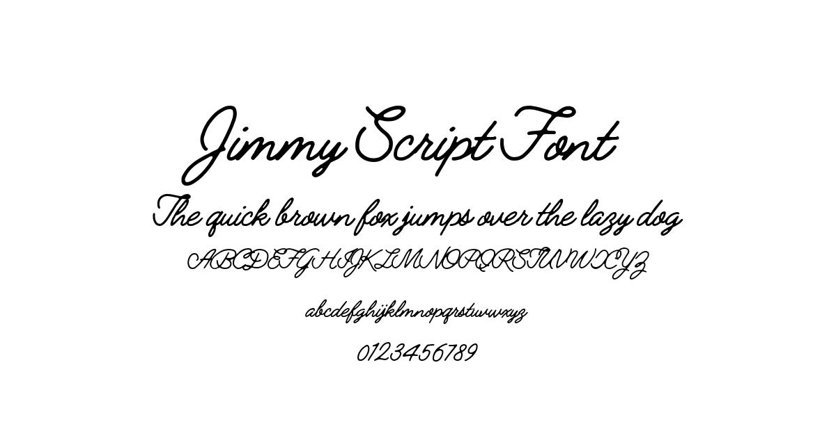 Jimmy Script Font font preview