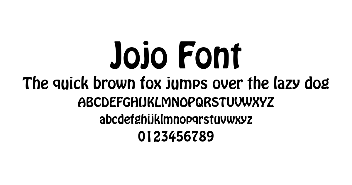 Jojo Font font preview