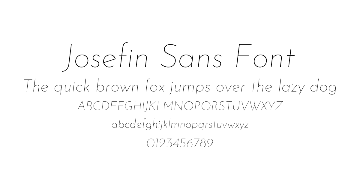 Josefin Sans Font font preview