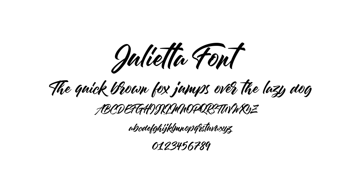 Julietta Font font preview