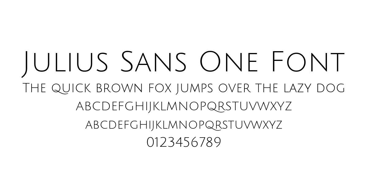 Julius Sans One Font font preview