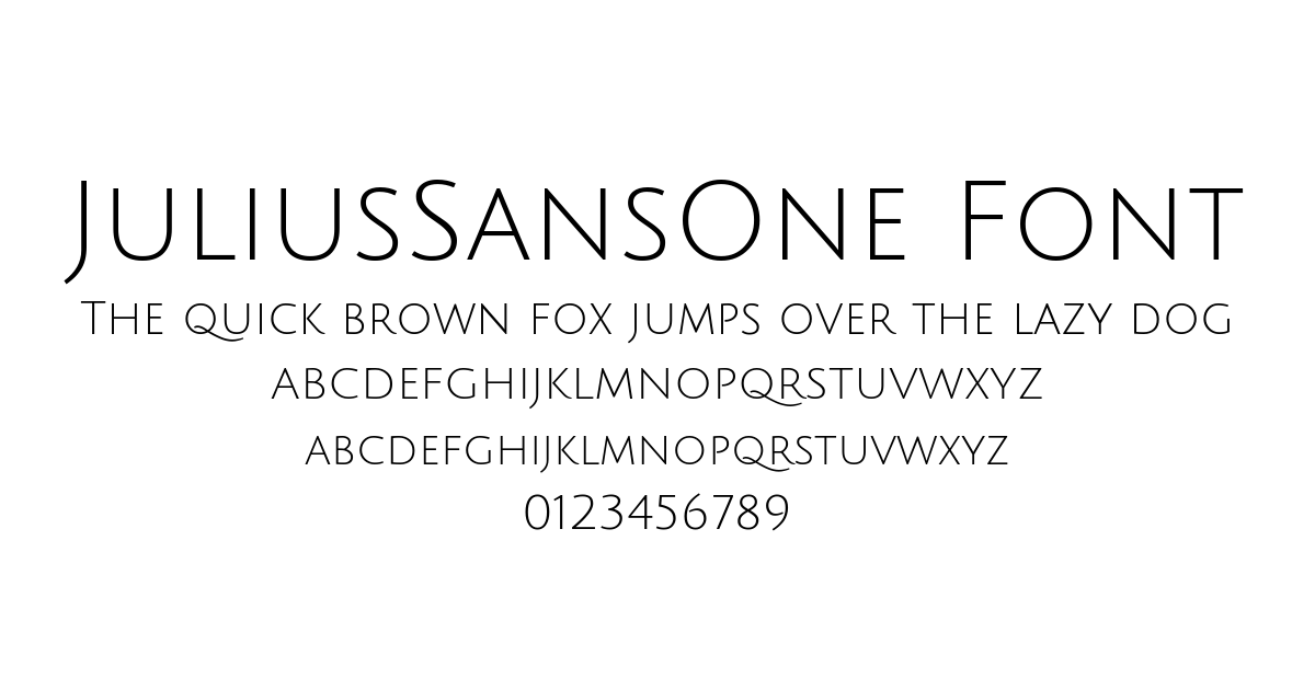 JuliusSansOne Font font preview