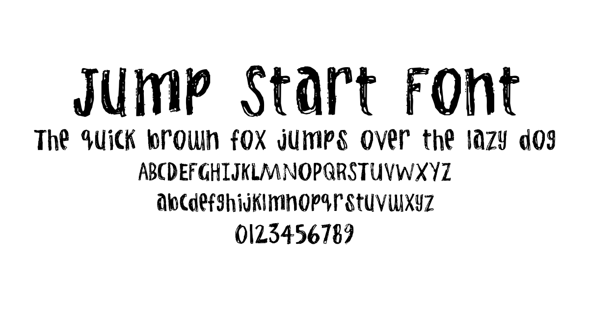 Jump Start Font font preview