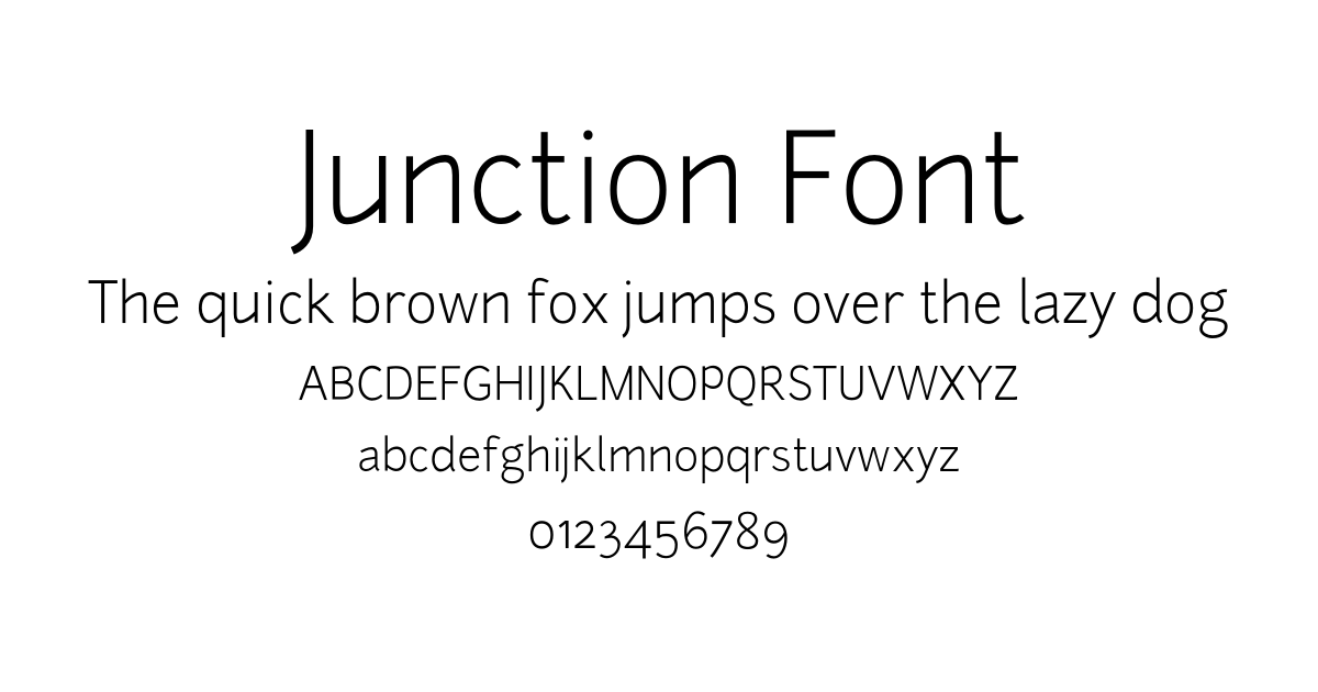 Junction Font preview