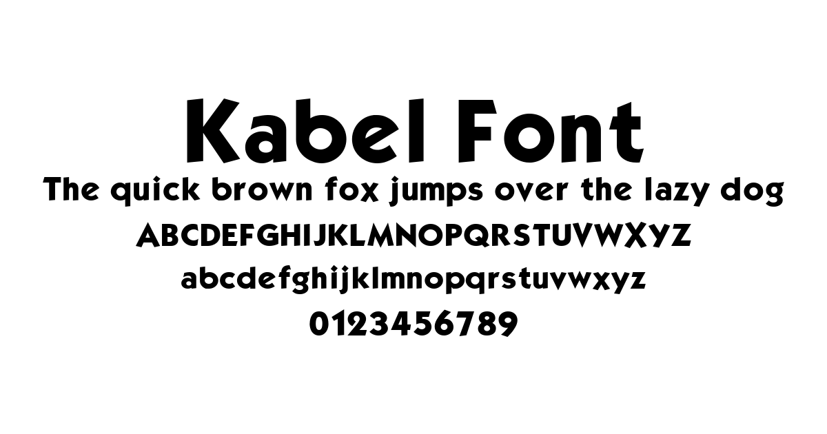 Kabel Font font preview