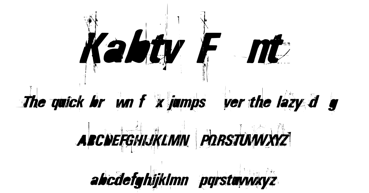 Kabtv Font preview