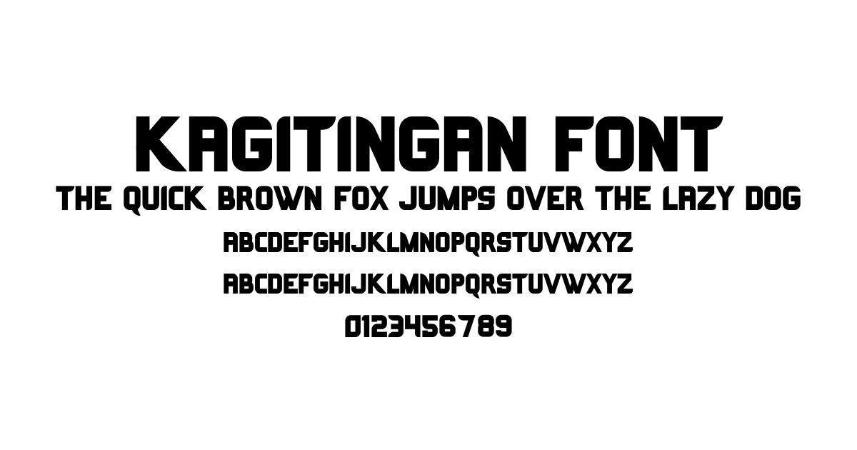 Kagitingan Font font preview