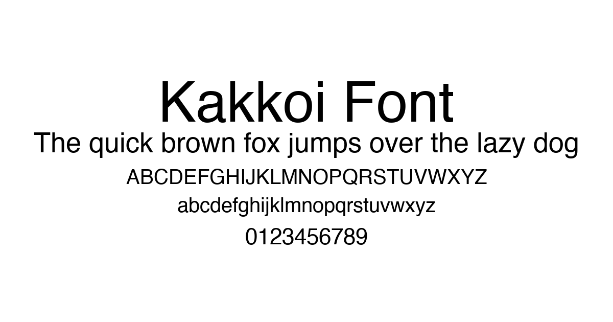 Kakkoi Font preview