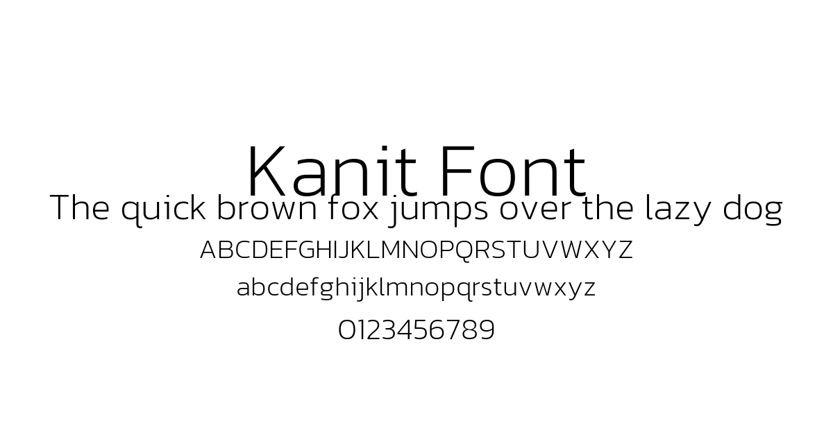 Kanit Font font preview