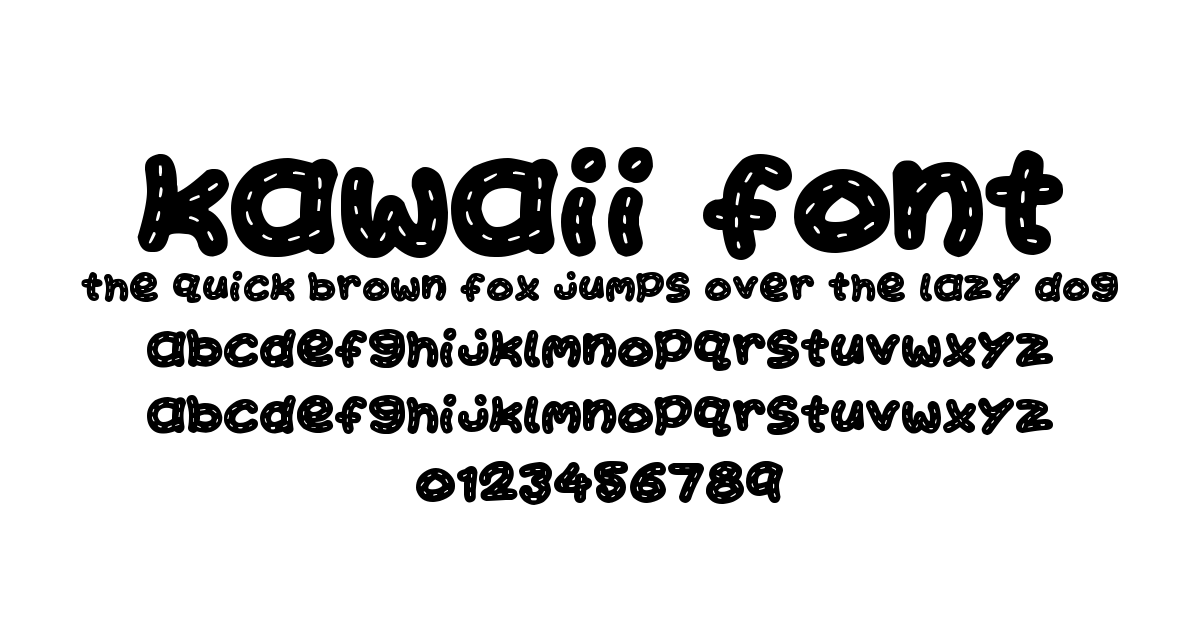 Kawaii Font font preview