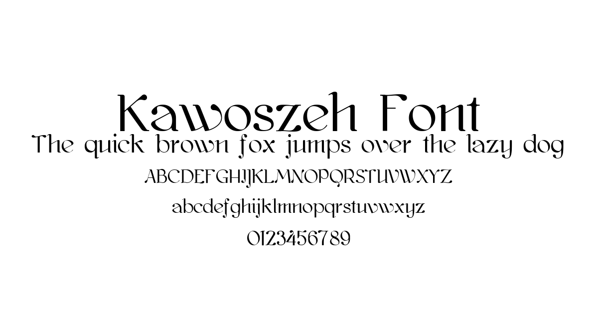 Kawoszeh Font font preview