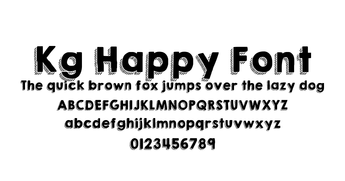 Kg Happy Font preview