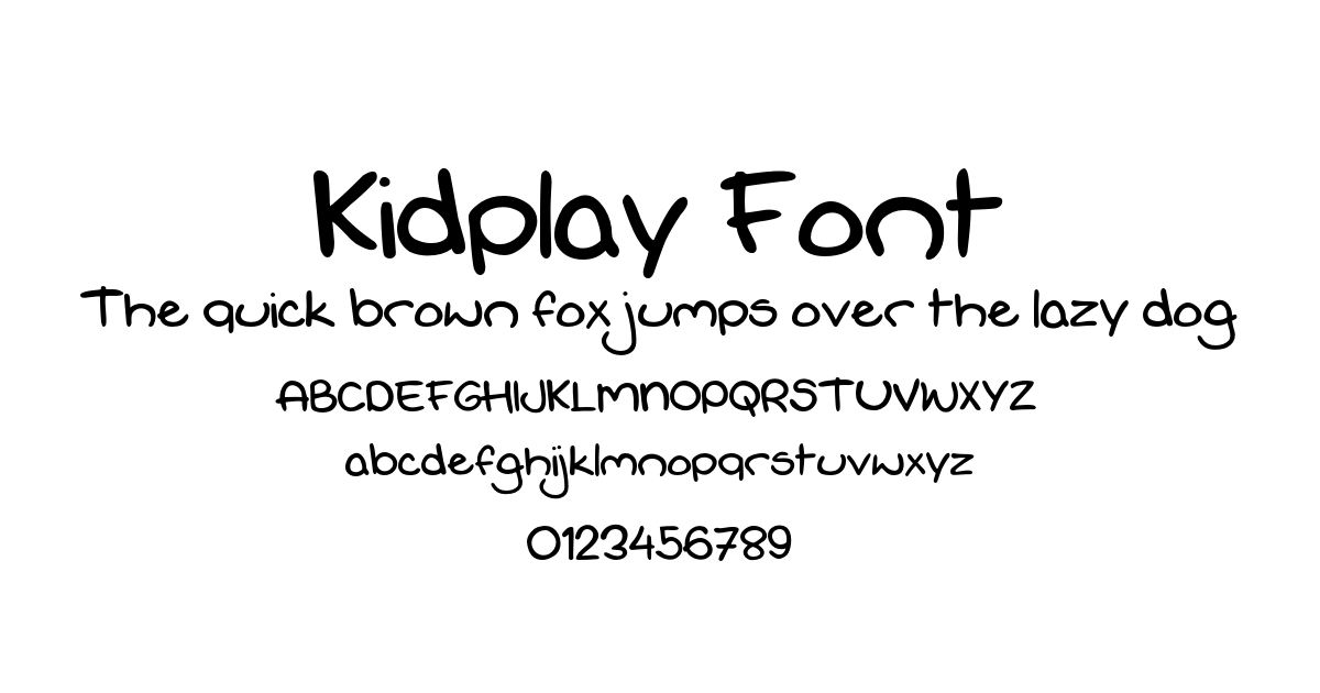 Kidplay Font font preview