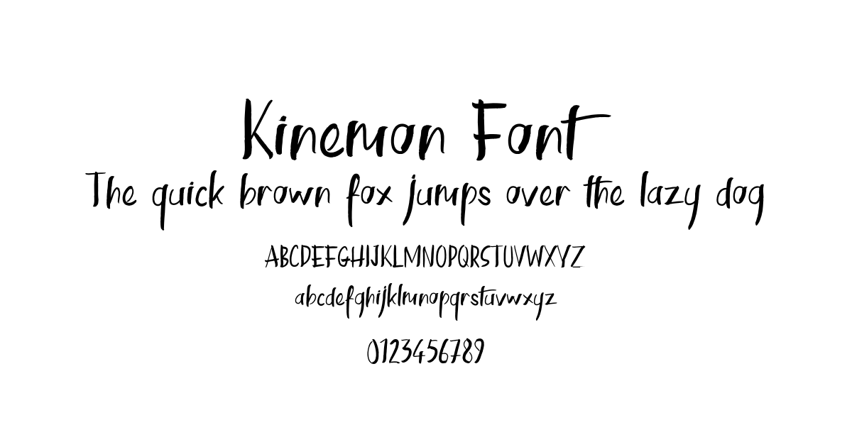 Kinemon Font font preview