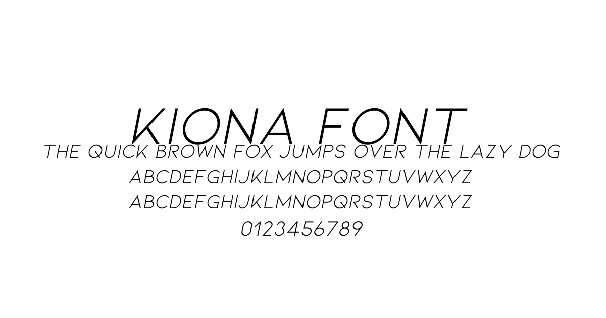 Kiona Font preview