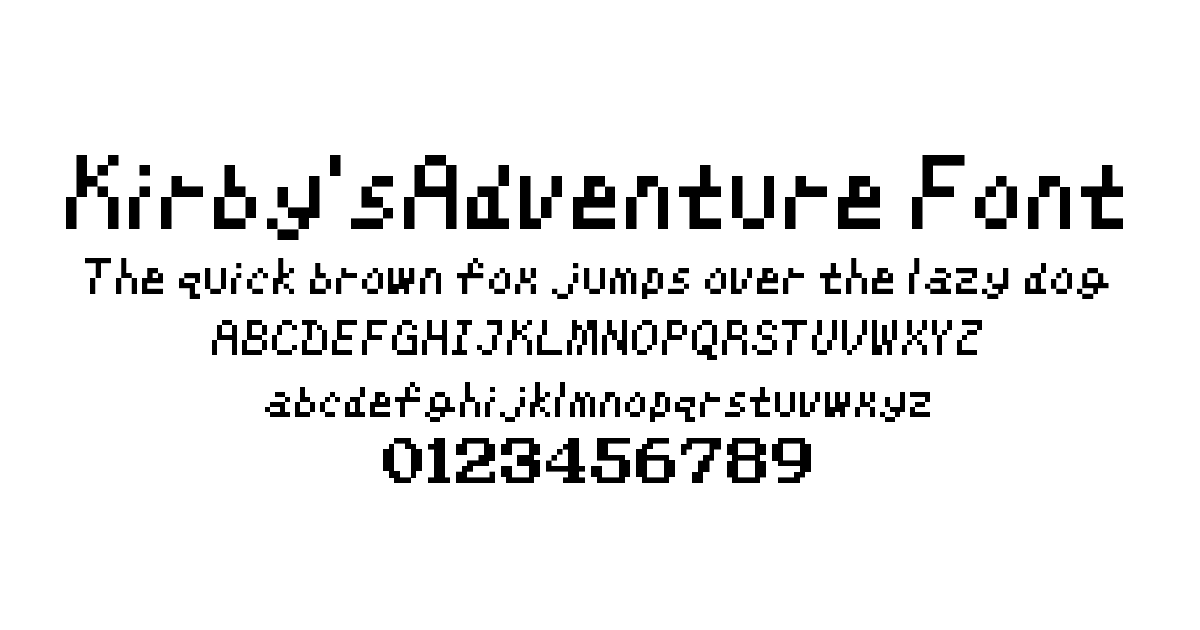 Kirby'sAdventure Font font preview