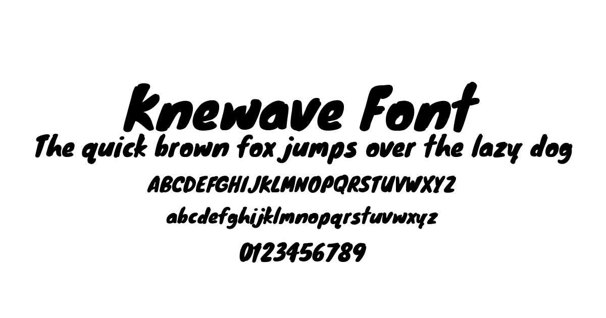 Knewave Font font preview
