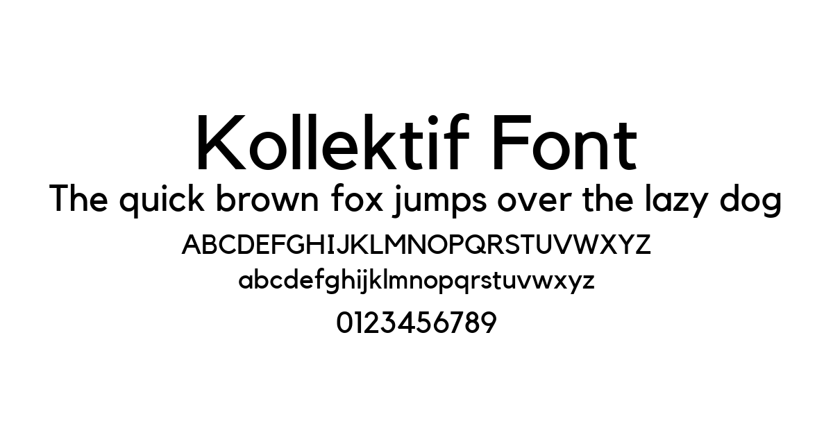Kollektif Font font preview