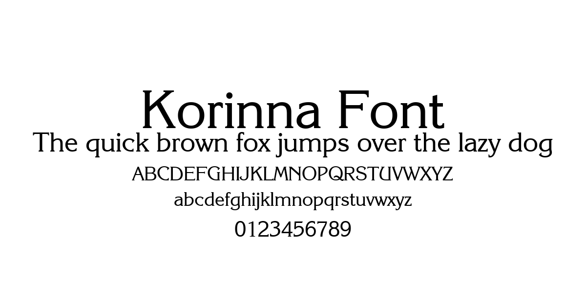 Korinna Font preview