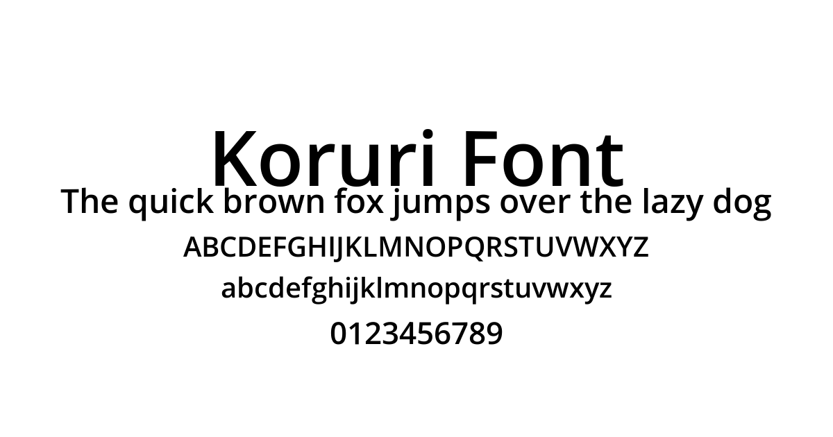 Koruri Font preview