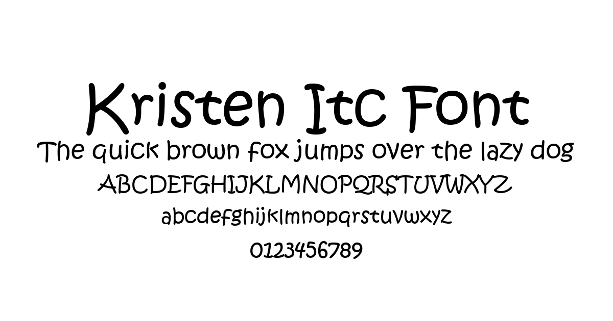 Kristen Itc Font font preview