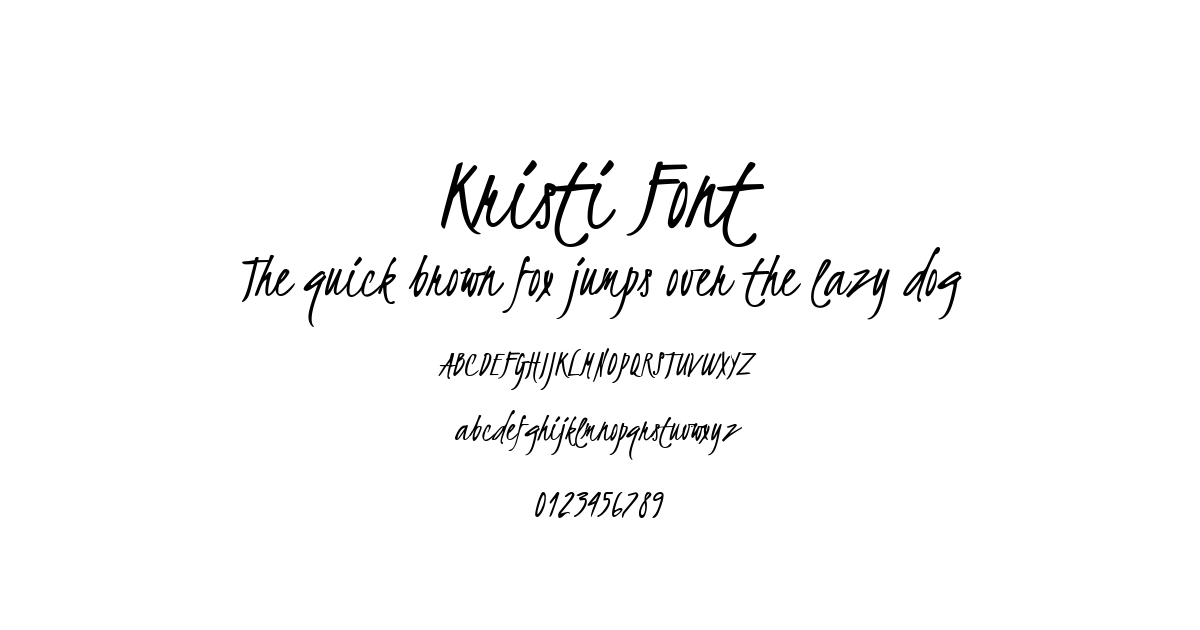Kristi Font font preview