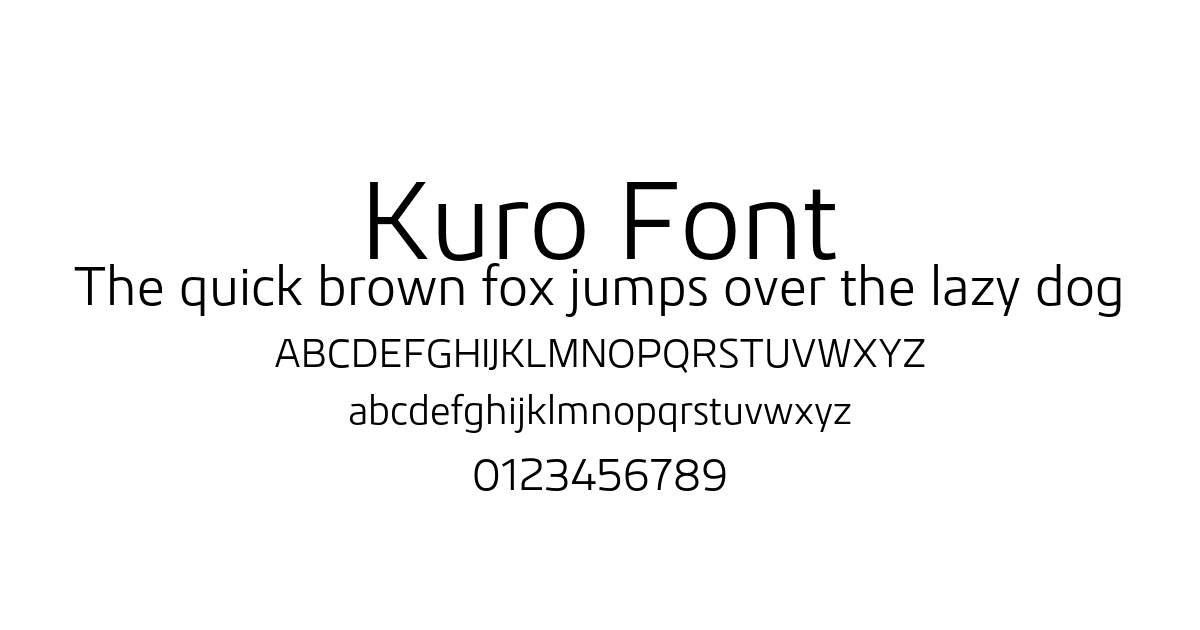 Kuro Font font preview