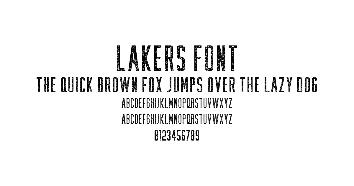 Lakers Font preview