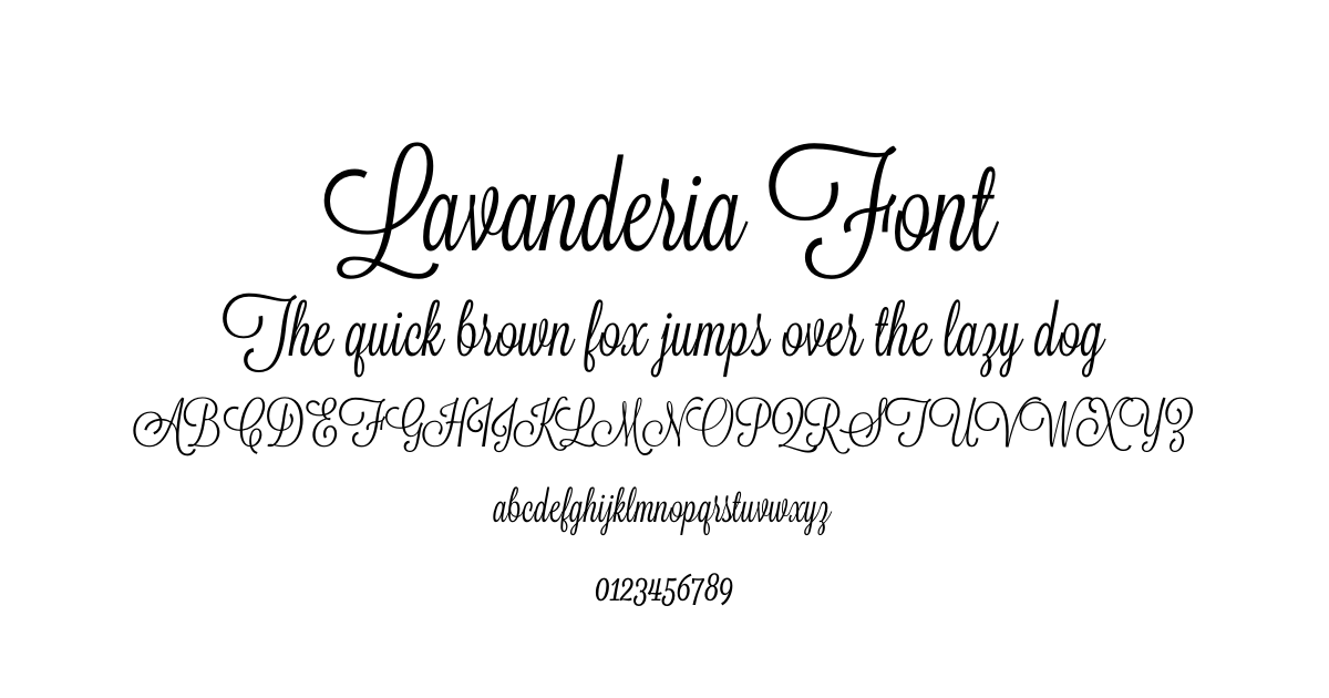 Lavanderia Font font preview