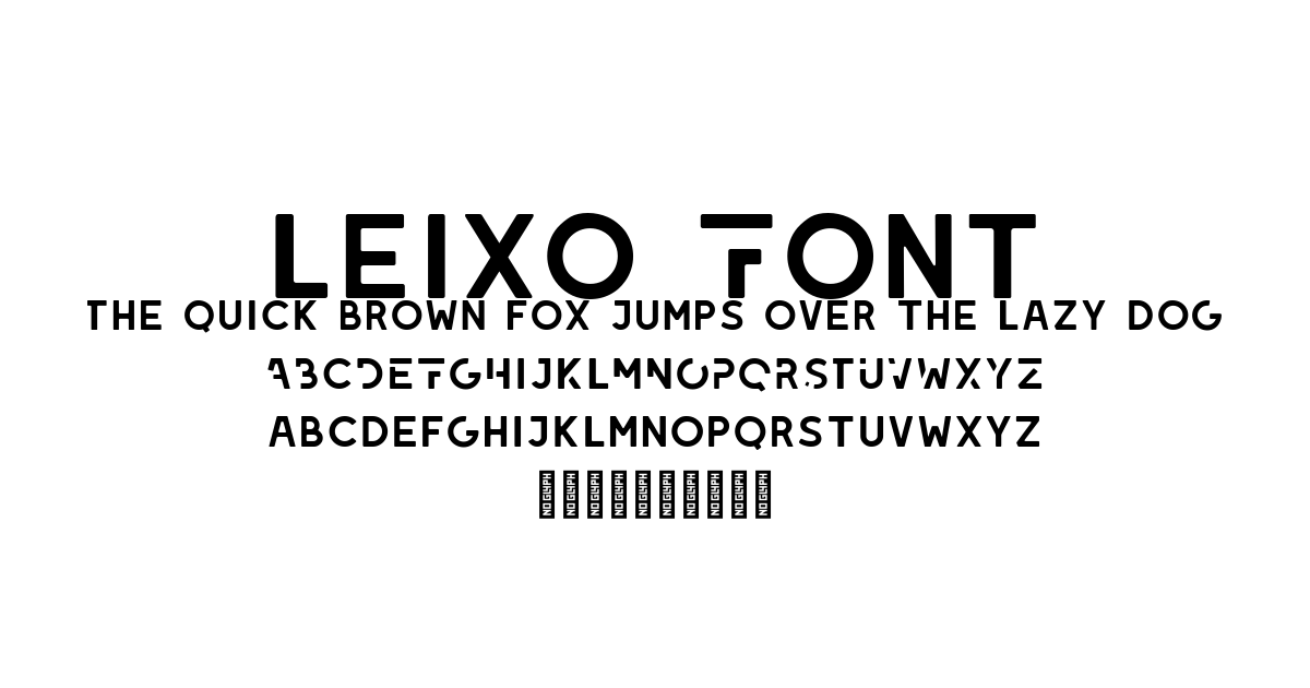 Leixo Font font preview