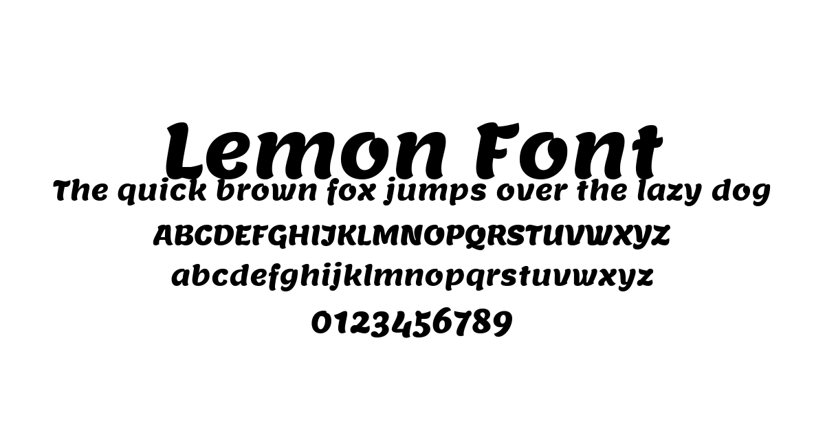 Lemon Font font preview