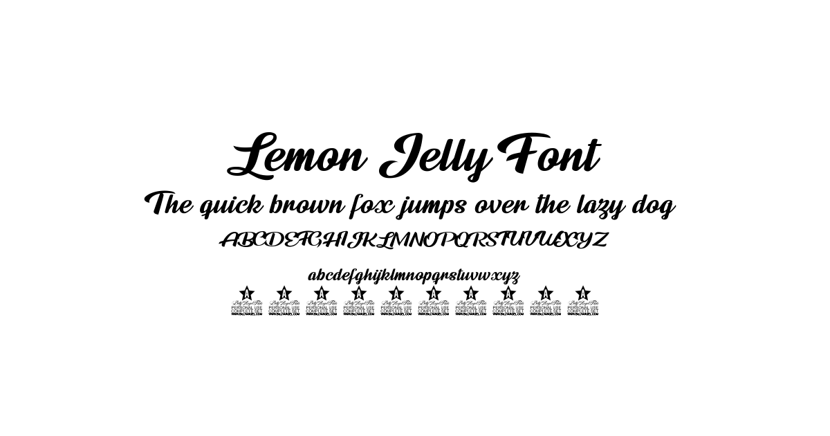 Lemon Jelly Font font preview